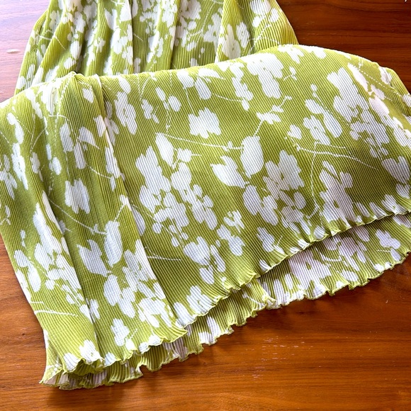 Abercrombie halter maxi dress green/ ivory floral print - Picture 5 of 6